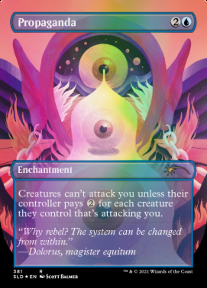 cards similar to propaganda mtg Propaganda // Propaganda (Borderless) [Secret Lair Drop Series]