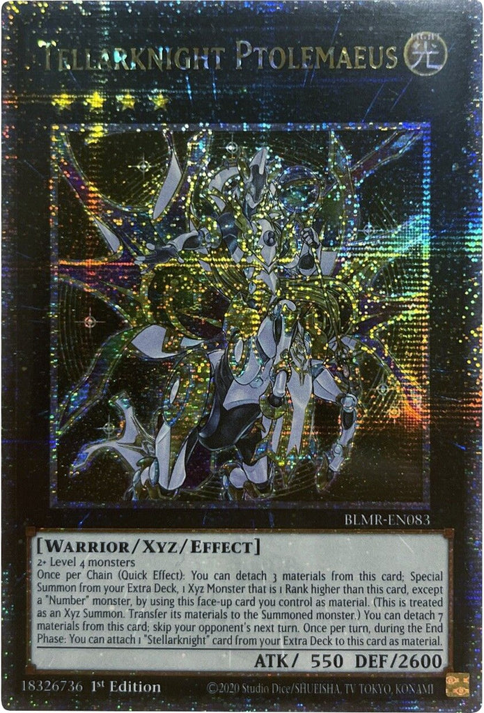 yugioh satellarknight cards Tellarknight Ptolemaeus [BLMR-EN083] Quarter Century Secret Rare