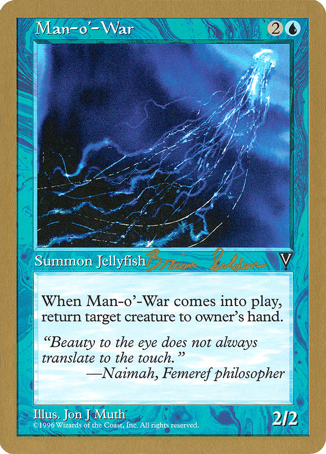 1998 world champion mtg card Man-o'-War (Brian Selden) [World Championship Decks 1998]