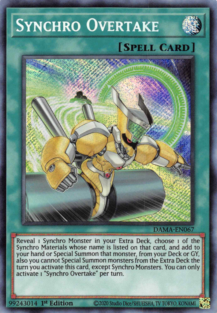 yu gi oh synchro deck Synchro Overtake [DAMA-EN067] Secret Rare