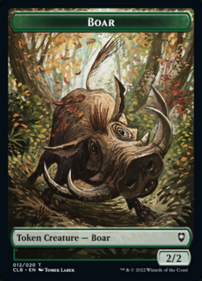 Treasure // Boar Double-Sided Token [Commander Legends: Battle for Baldur's Gate Tokens]