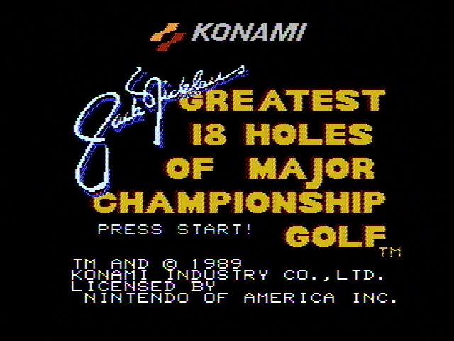 Jack Nicklaus' Greatest 18 Holes of Major Championship Golf - NES