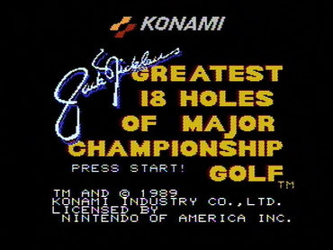Jack Nicklaus' Greatest 18 Holes of Major Championship Golf - NES