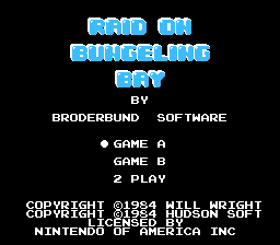 Raid on Bungeling Bay - NES