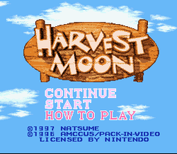 Harvest Moon - SNES