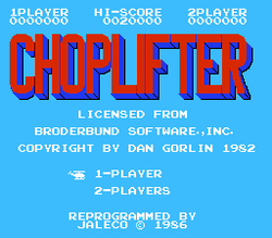 Choplifter! - NES