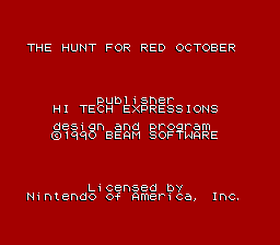 The Hunt for Red October - NES