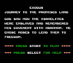 Exodus: Journey to the Promised Land - NES
