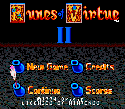 Ultima: Runes of Virtue II - SNES
