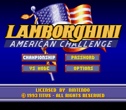 Lamborghini: American Challenge - SNES