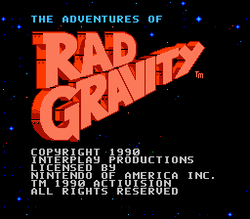 The Adventures of Rad Gravity - NES