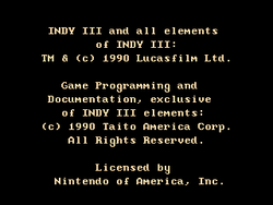 Indiana Jones and the Last Crusade - NES