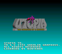 Utopia: The Creation of a Nation - SNES