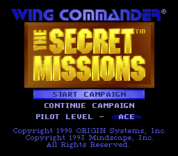 Wing Commander: The Secret Missions - SNES