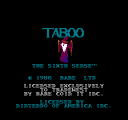 Taboo: The Sixth Sense - NES