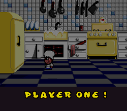 Pierre le Chef is... Out to Lunch - SNES