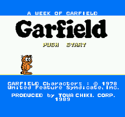 Garfield no IsshÅ«kan: A Week of Garfield - NES