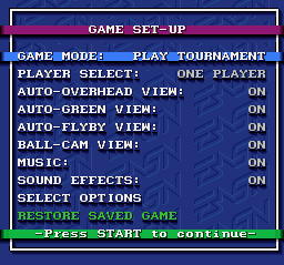 PGA Tour Golf - SNES