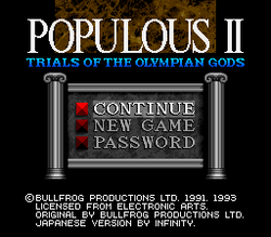 Populous II: Trials of the Olympian Gods - SNES