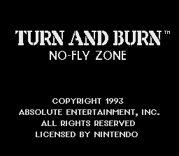 Turn and Burn: No-Fly Zone - SNES