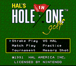 Hole in One Golf - SNES