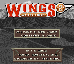 Wings 2: Aces High - SNES