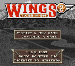 Wings 2: Aces High - SNES