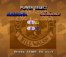 Bill Walsh College Football - SNES