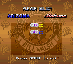 Bill Walsh College Football - SNES