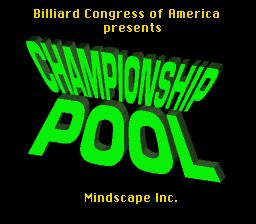 Championship Pool - SNES