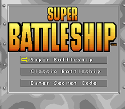 Super Battleship: The Classic Naval Combat Game - SNES