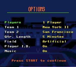 Pro Quarterback - SNES