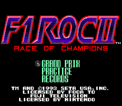 F1-ROC II: Race of Champions - SNES