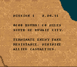 Garry Kitchen's Super Battletank: War in the Gulf - SNES