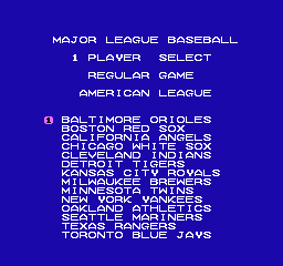 Major League Baseball - NES