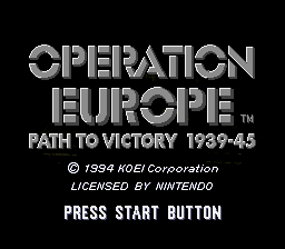 Operation Europe: Path to Victory 1939-45 - SNES