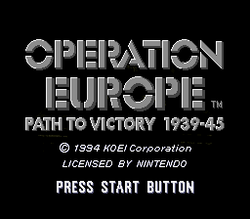 Operation Europe: Path to Victory 1939-45 - SNES
