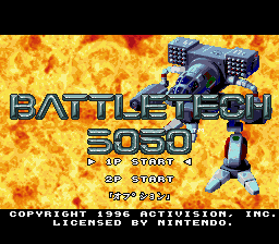 BattleTech: A Game of Armored Combat - SNES