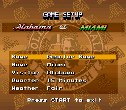 Bill Walsh College Football - SNES