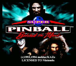 Super Pinball: Behind the Mask - SNES