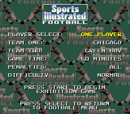 Sports Illustrated: Championship Football & Baseball - SNES
