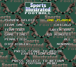 Sports Illustrated: Championship Football & Baseball - SNES