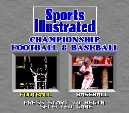 Sports Illustrated: Championship Football & Baseball - SNES