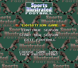 Sports Illustrated: Championship Football & Baseball - SNES