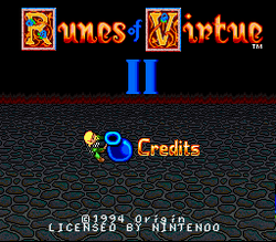 Ultima: Runes of Virtue II - SNES
