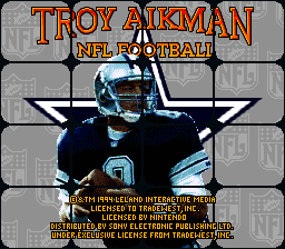 Troy Aikman NFL Football - SNES