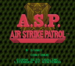 A.S.P.: Air Strike Patrol - SNES