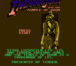Indiana Jones and the Temple of Doom - NES
