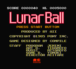 Lunar Pool - NES