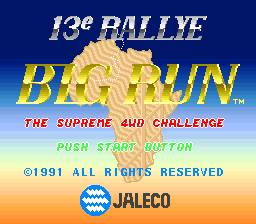 Jaleco Rally: Big Run - The Supreme 4WD Challenge - SNES